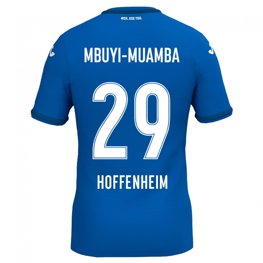 Kandiny Kinder Hubert Mbuyi-Muamba #29 Königsblau Heimtrikot Trikot 2024/25 T-Shirt