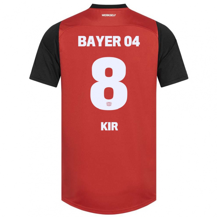 Kandiny Kinder Burak Kir #8 Rot Schwarz Heimtrikot Trikot 2024/25 T-Shirt