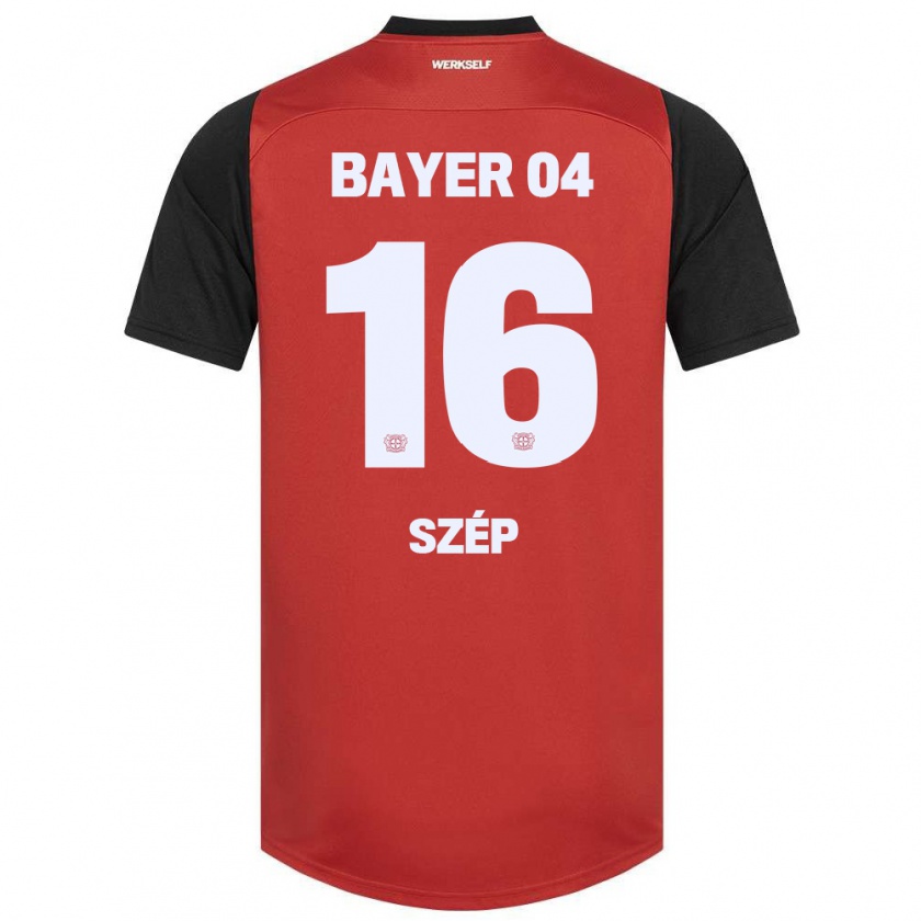 Kandiny Kinder Márton Szép #16 Rot Schwarz Heimtrikot Trikot 2024/25 T-Shirt