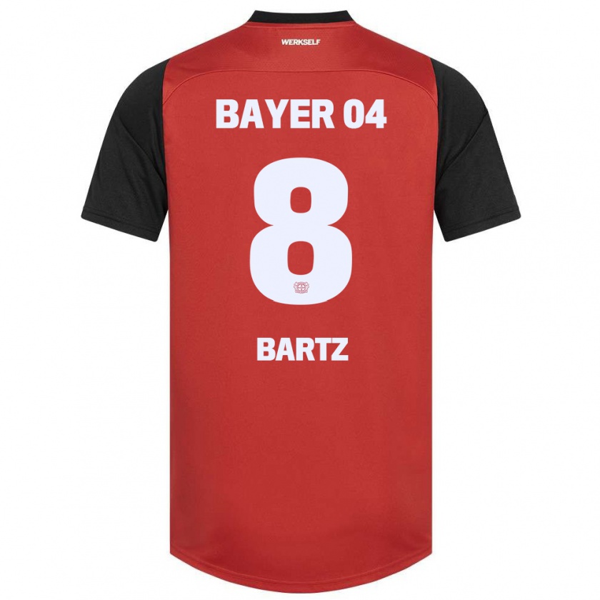 Kandiny Kinder Paulina Bartz #8 Rot Schwarz Heimtrikot Trikot 2024/25 T-Shirt