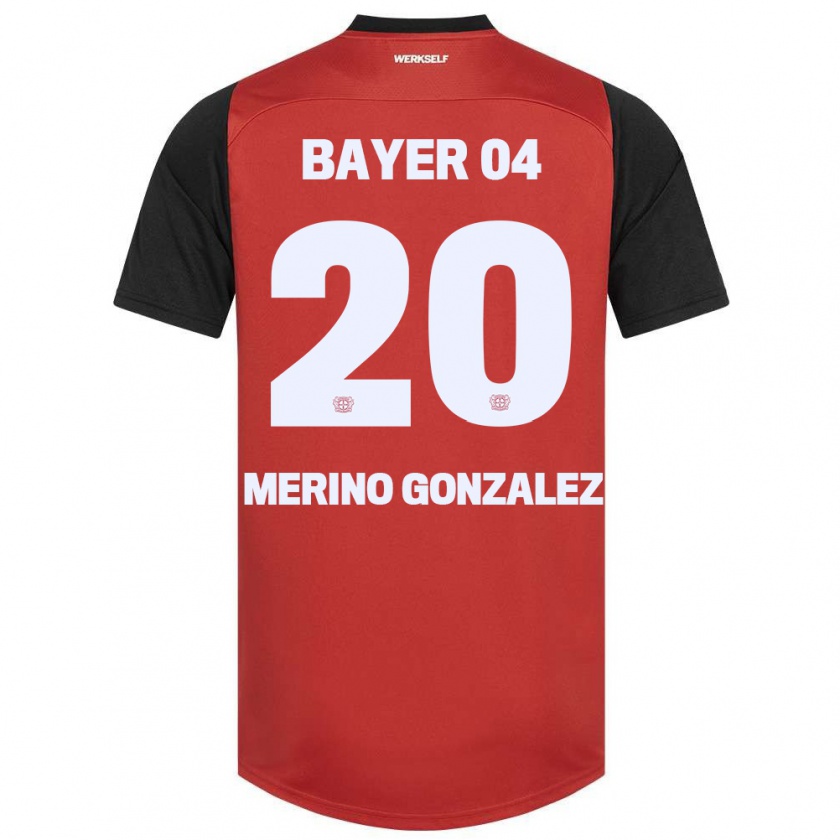 Kandiny Kinder Estrella Merino Gonzalez #20 Rot Schwarz Heimtrikot Trikot 2024/25 T-Shirt