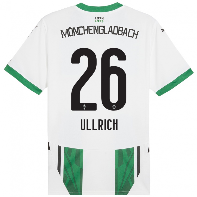 Kandiny Kinder Lukas Ullrich #26 Weiß Grün Heimtrikot Trikot 2024/25 T-Shirt