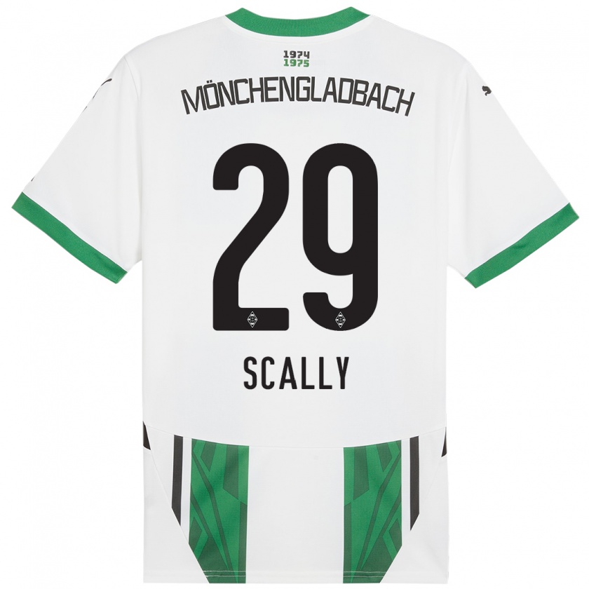 Kandiny Kinder Joe Scally #29 Weiß Grün Heimtrikot Trikot 2024/25 T-Shirt