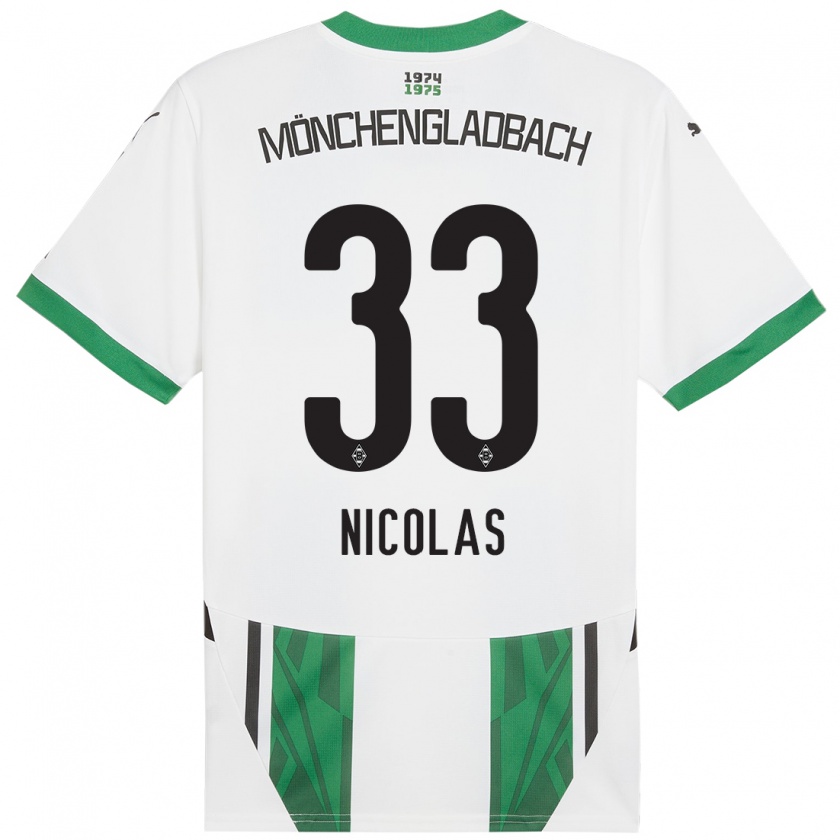 Kandiny Kinder Moritz Nicolas #33 Weiß Grün Heimtrikot Trikot 2024/25 T-Shirt