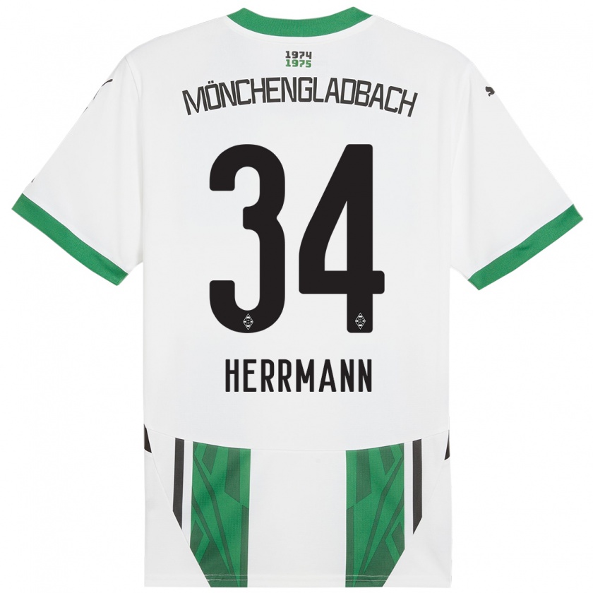 Kandiny Kinder Charles Herrmann #34 Weiß Grün Heimtrikot Trikot 2024/25 T-Shirt