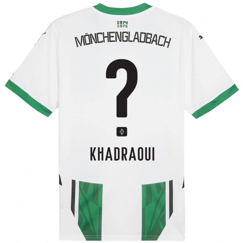 Kandiny Kinder Elias Khadraoui #0 Weiß Grün Heimtrikot Trikot 2024/25 T-Shirt