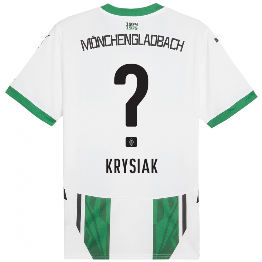 Kandiny Kinder Bartlomiej Krysiak #0 Weiß Grün Heimtrikot Trikot 2024/25 T-Shirt