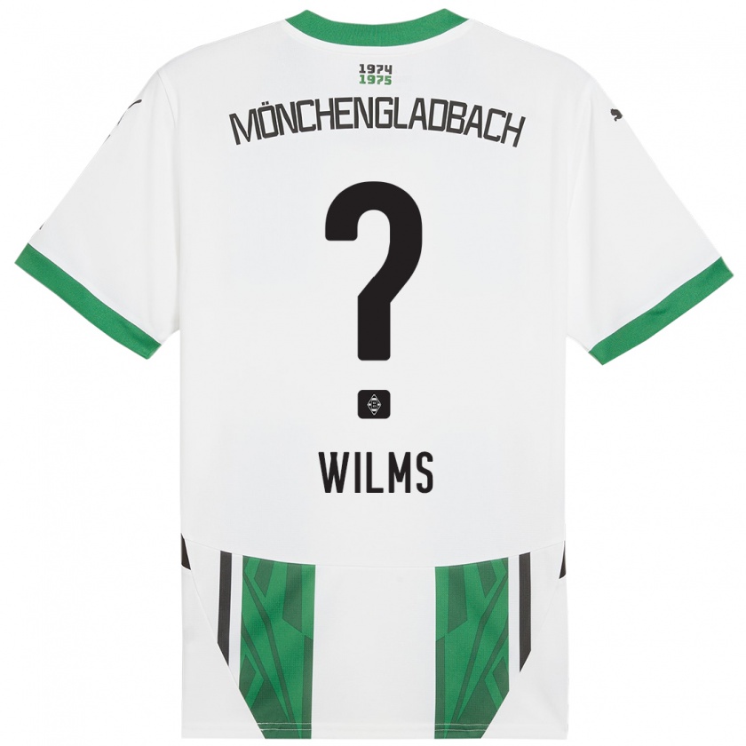 Kandiny Kinder Felix Wilms #0 Weiß Grün Heimtrikot Trikot 2024/25 T-Shirt