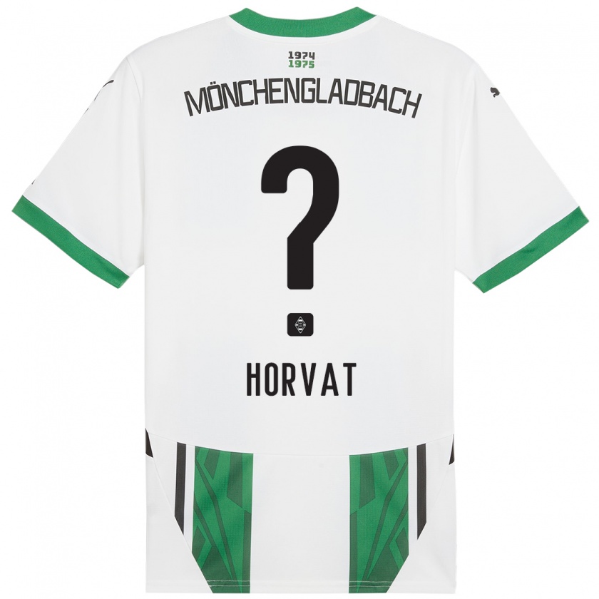 Kandiny Kinder Niko Horvat #0 Weiß Grün Heimtrikot Trikot 2024/25 T-Shirt