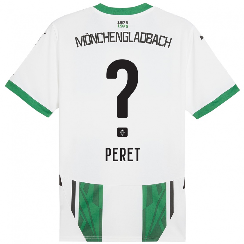 Kandiny Kinder Jakub Peret #0 Weiß Grün Heimtrikot Trikot 2024/25 T-Shirt