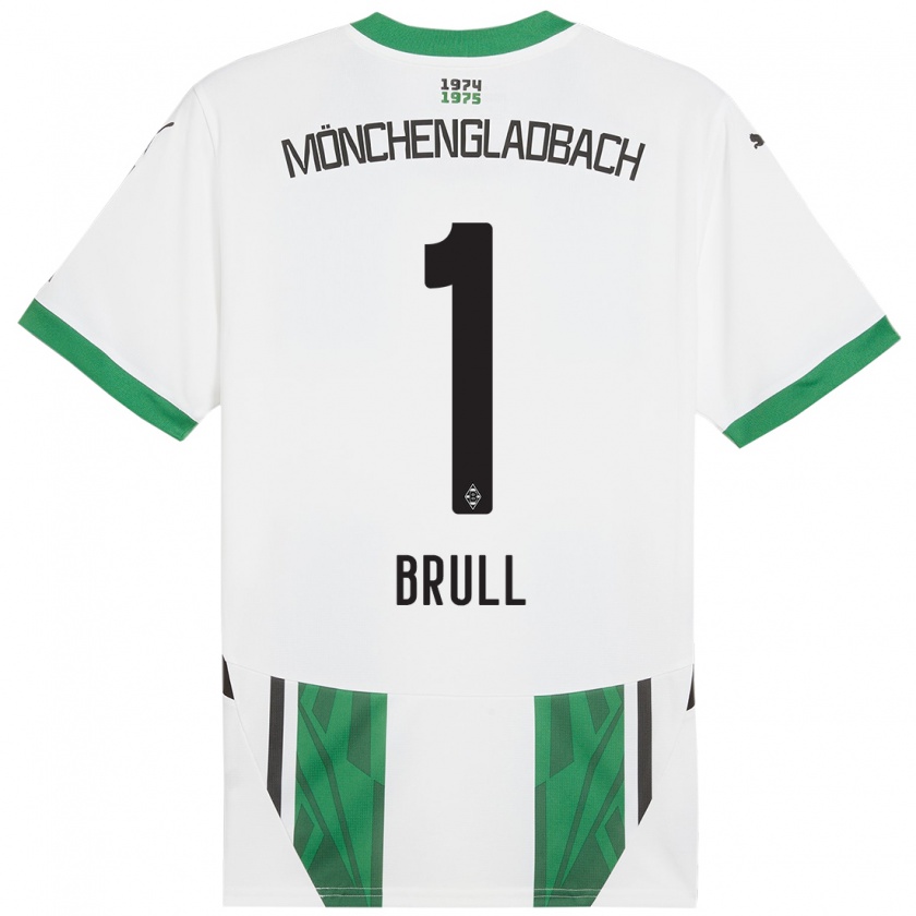 Kandiny Kinder Maximilian Brüll #1 Weiß Grün Heimtrikot Trikot 2024/25 T-Shirt