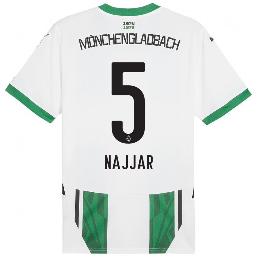 Kandiny Kinder Jamil Najjar #5 Weiß Grün Heimtrikot Trikot 2024/25 T-Shirt