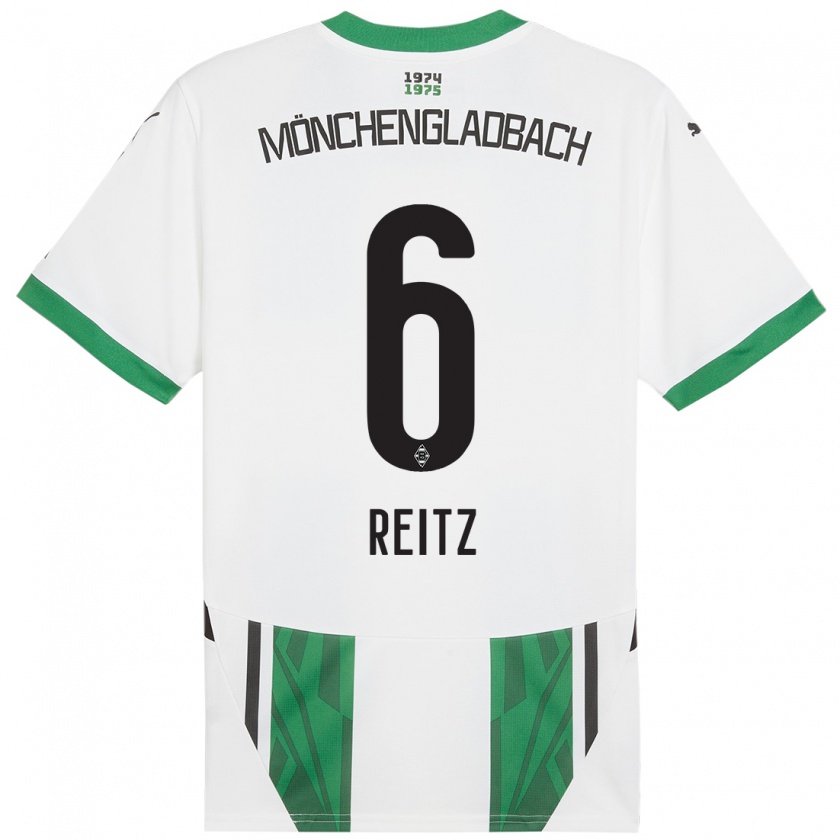 Kandiny Kinder Tony Reitz #6 Weiß Grün Heimtrikot Trikot 2024/25 T-Shirt