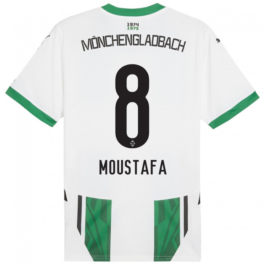 Kandiny Kinder Moustafa Moustafa #8 Weiß Grün Heimtrikot Trikot 2024/25 T-Shirt