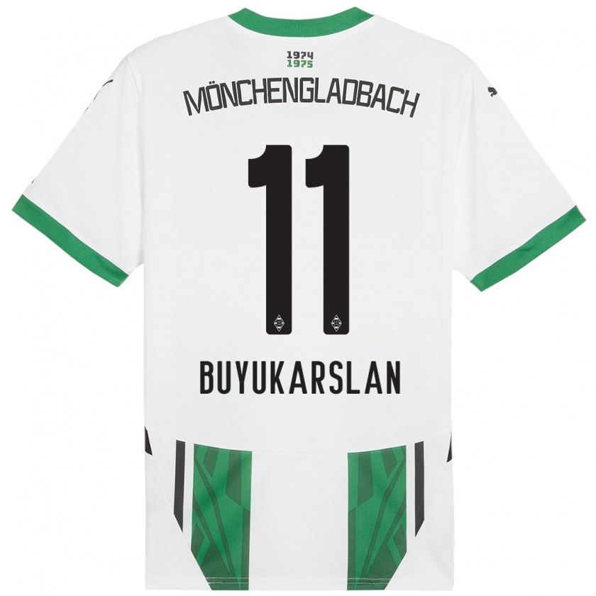 Kandiny Kinder Oguzcan Büyükarslan #11 Weiß Grün Heimtrikot Trikot 2024/25 T-Shirt