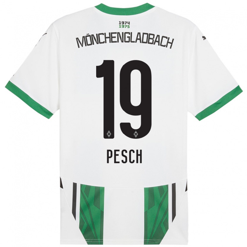 Kandiny Kinder Noah Pesch #19 Weiß Grün Heimtrikot Trikot 2024/25 T-Shirt