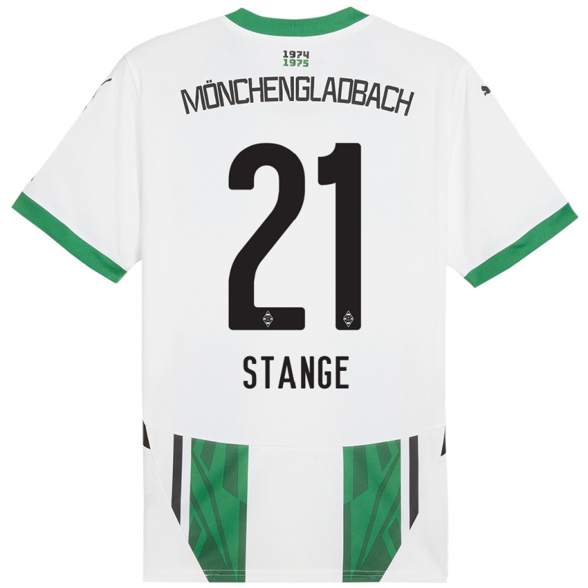 Kandiny Kinder Veit Stange #21 Weiß Grün Heimtrikot Trikot 2024/25 T-Shirt