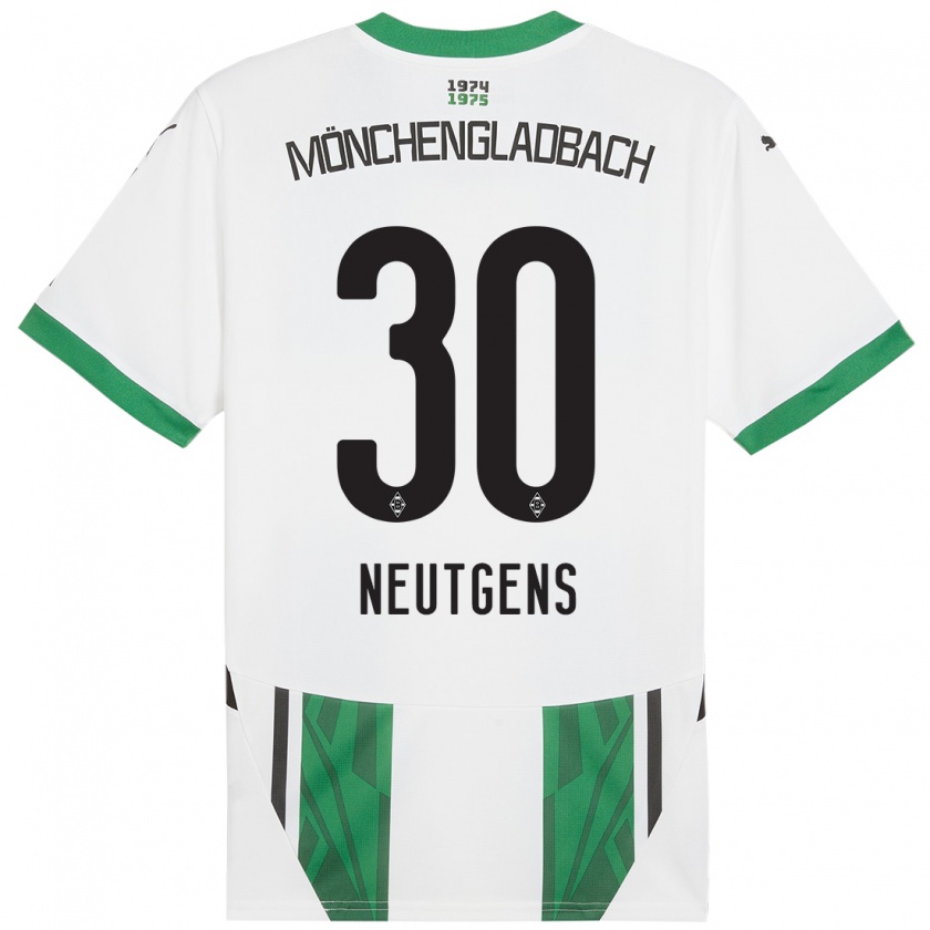 Kandiny Kinder Maximilian Neutgens #30 Weiß Grün Heimtrikot Trikot 2024/25 T-Shirt