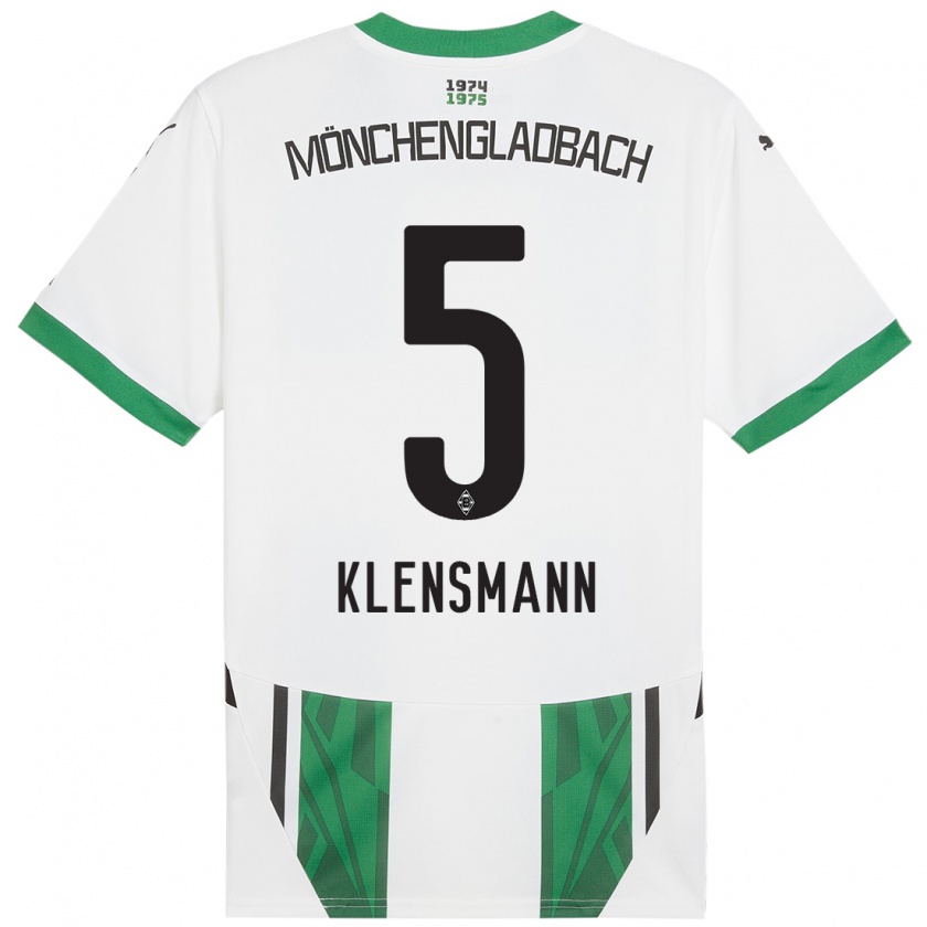 Kandiny Kinder Paula Klensmann #5 Weiß Grün Heimtrikot Trikot 2024/25 T-Shirt