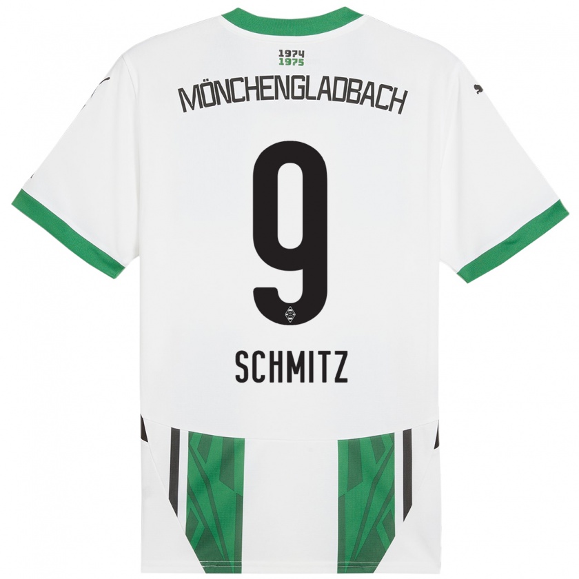 Kandiny Kinder Sarah Schmitz #9 Weiß Grün Heimtrikot Trikot 2024/25 T-Shirt