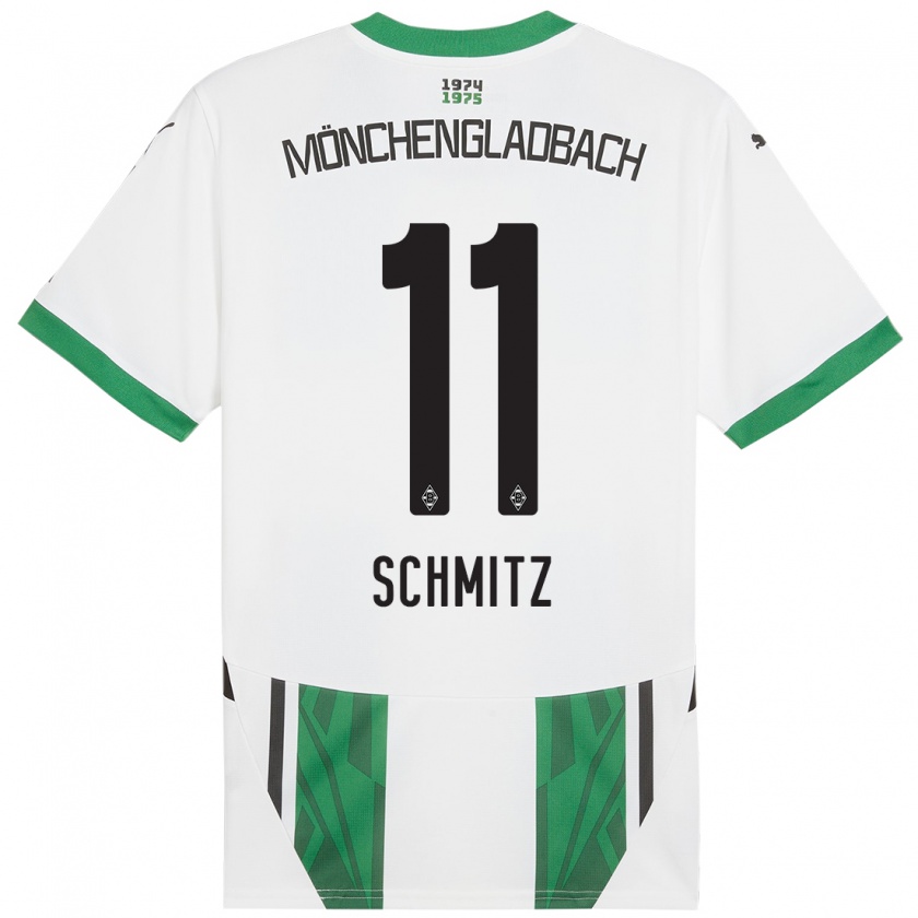 Kandiny Kinder Louisa Schmitz #11 Weiß Grün Heimtrikot Trikot 2024/25 T-Shirt