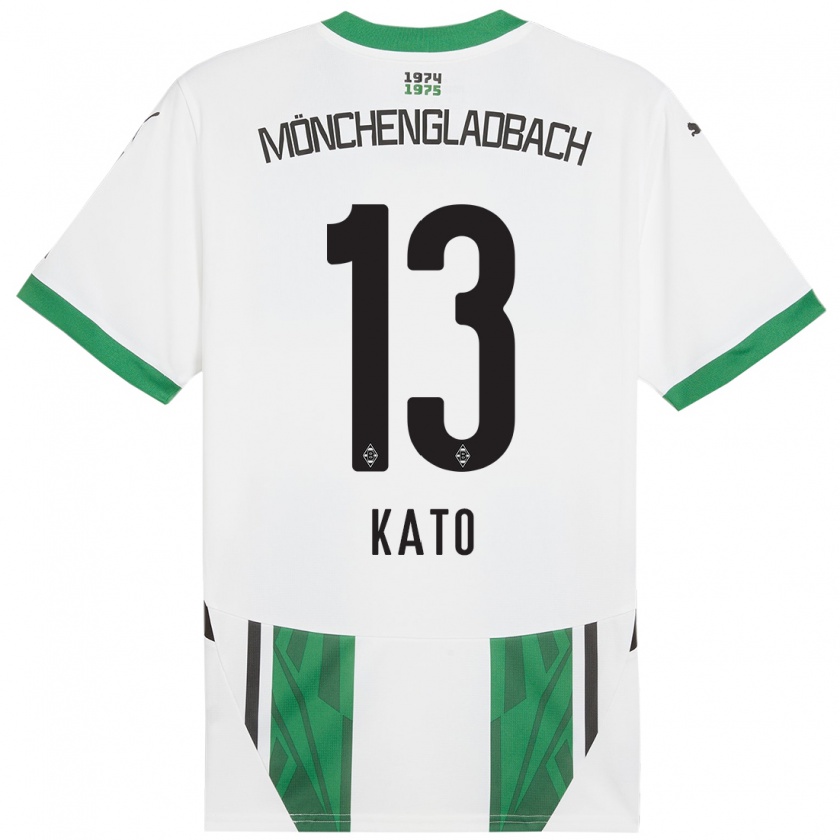 Kandiny Kinder Mizuho Kato #13 Weiß Grün Heimtrikot Trikot 2024/25 T-Shirt