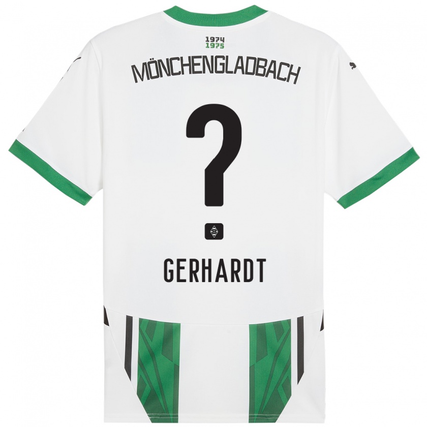 Kandiny Kinder Konstantin Gerhardt #0 Weiß Grün Heimtrikot Trikot 2024/25 T-Shirt