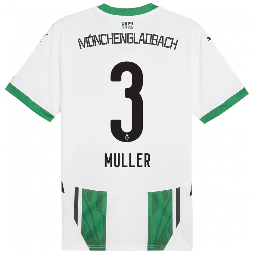 Kandiny Kinder Barbara Müller #3 Weiß Grün Heimtrikot Trikot 2024/25 T-Shirt