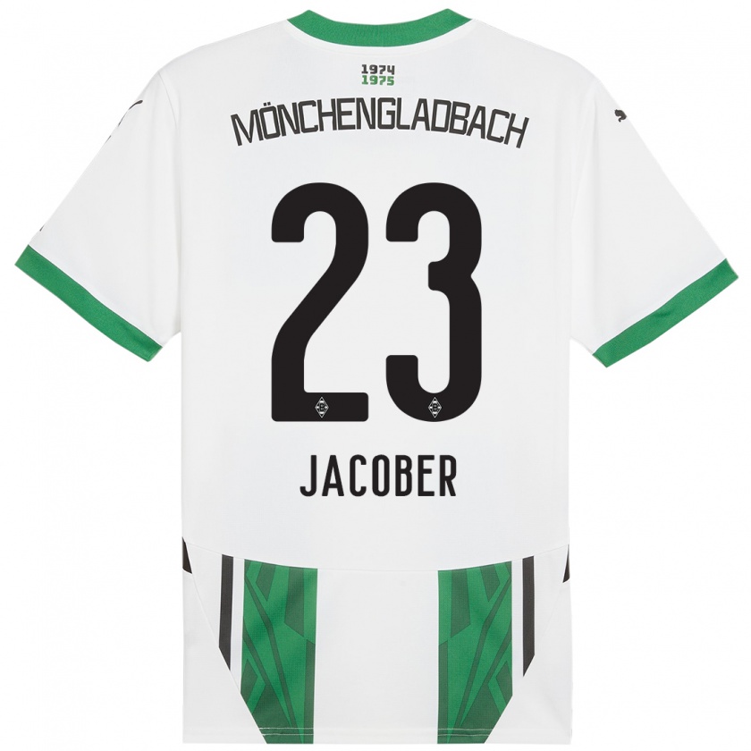 Kandiny Kinder Magdalena Jacober #23 Weiß Grün Heimtrikot Trikot 2024/25 T-Shirt