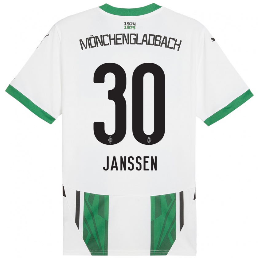 Kandiny Kinder Annalena Janssen #30 Weiß Grün Heimtrikot Trikot 2024/25 T-Shirt