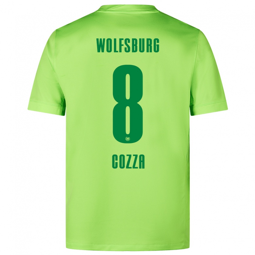 Kandiny Kinder Nicolas Cozza #8 Fluoreszierendes Grün Heimtrikot Trikot 2024/25 T-Shirt