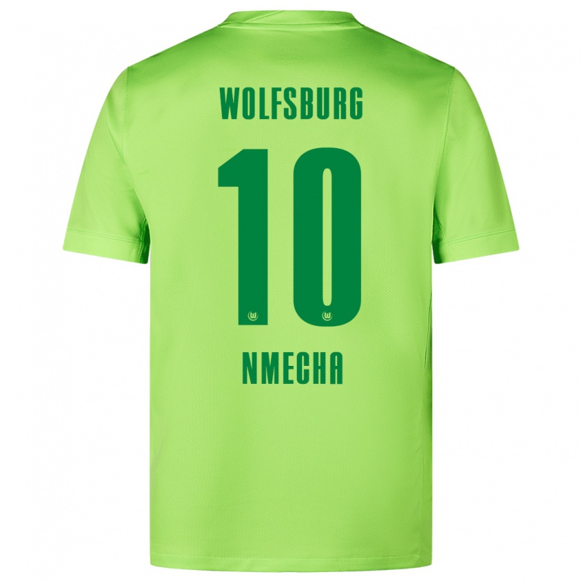 Kandiny Kinder Lukas Nmecha #10 Fluoreszierendes Grün Heimtrikot Trikot 2024/25 T-Shirt