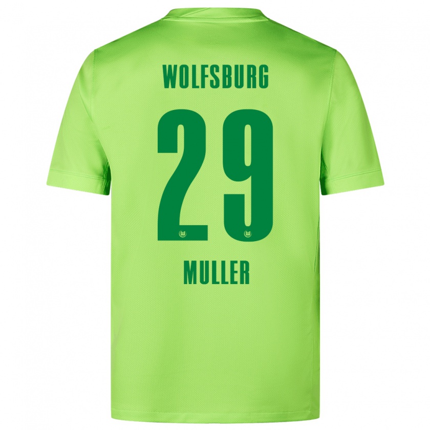 Kandiny Kinder Marius Müller #29 Fluoreszierendes Grün Heimtrikot Trikot 2024/25 T-Shirt