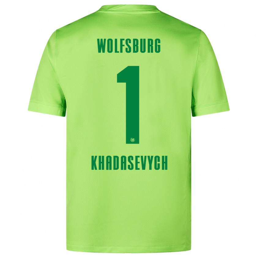 Kandiny Kinder Kyrylo Khadasevych #1 Fluoreszierendes Grün Heimtrikot Trikot 2024/25 T-Shirt