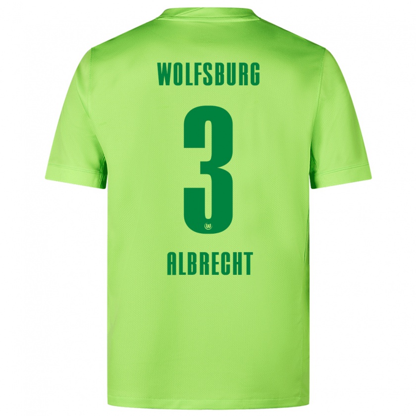 Kandiny Kinder Ben Albrecht #3 Fluoreszierendes Grün Heimtrikot Trikot 2024/25 T-Shirt