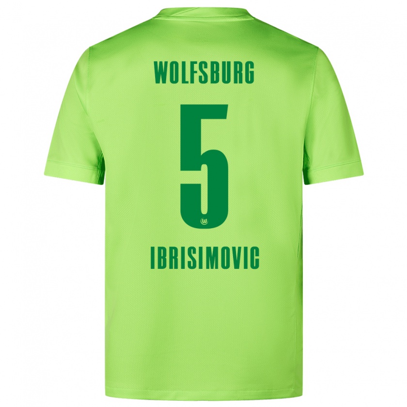 Kandiny Kinder Amar Ibrisimovic #5 Fluoreszierendes Grün Heimtrikot Trikot 2024/25 T-Shirt