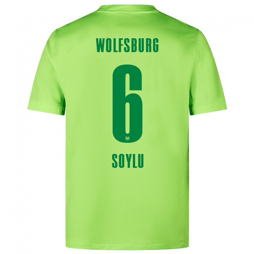 Kandiny Kinder Darwin Soylu #6 Fluoreszierendes Grün Heimtrikot Trikot 2024/25 T-Shirt