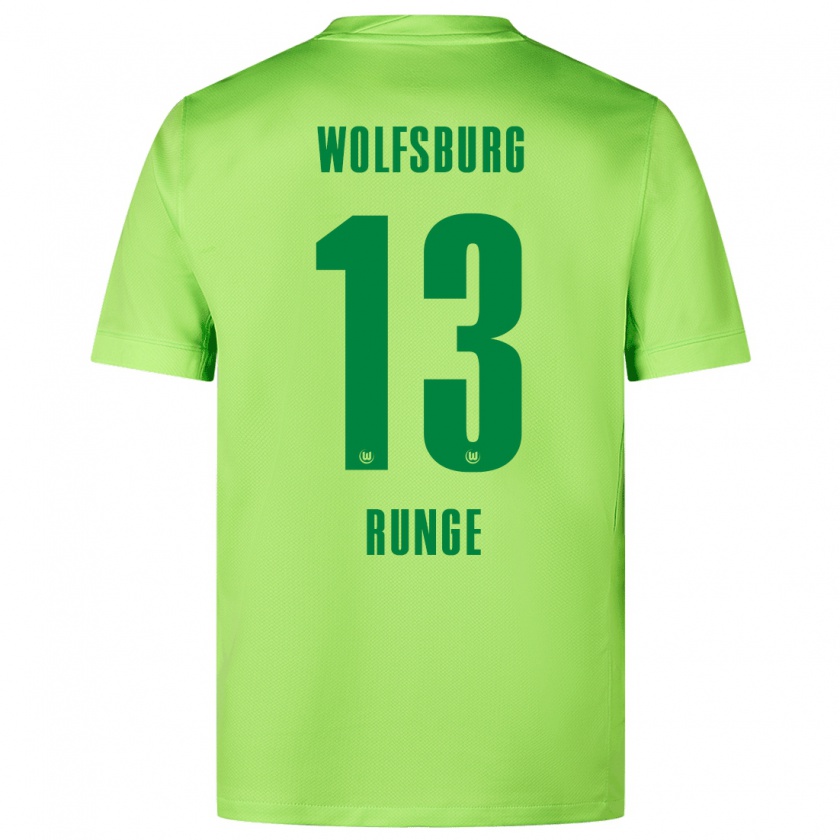 Kandiny Kinder Mads Runge #13 Fluoreszierendes Grün Heimtrikot Trikot 2024/25 T-Shirt