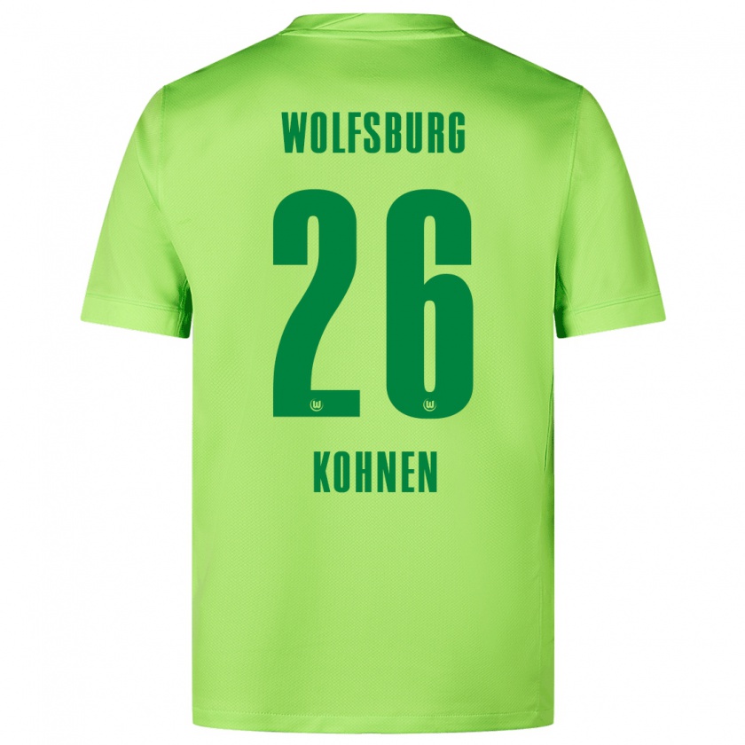 Kandiny Kinder Ben Kohnen #26 Fluoreszierendes Grün Heimtrikot Trikot 2024/25 T-Shirt