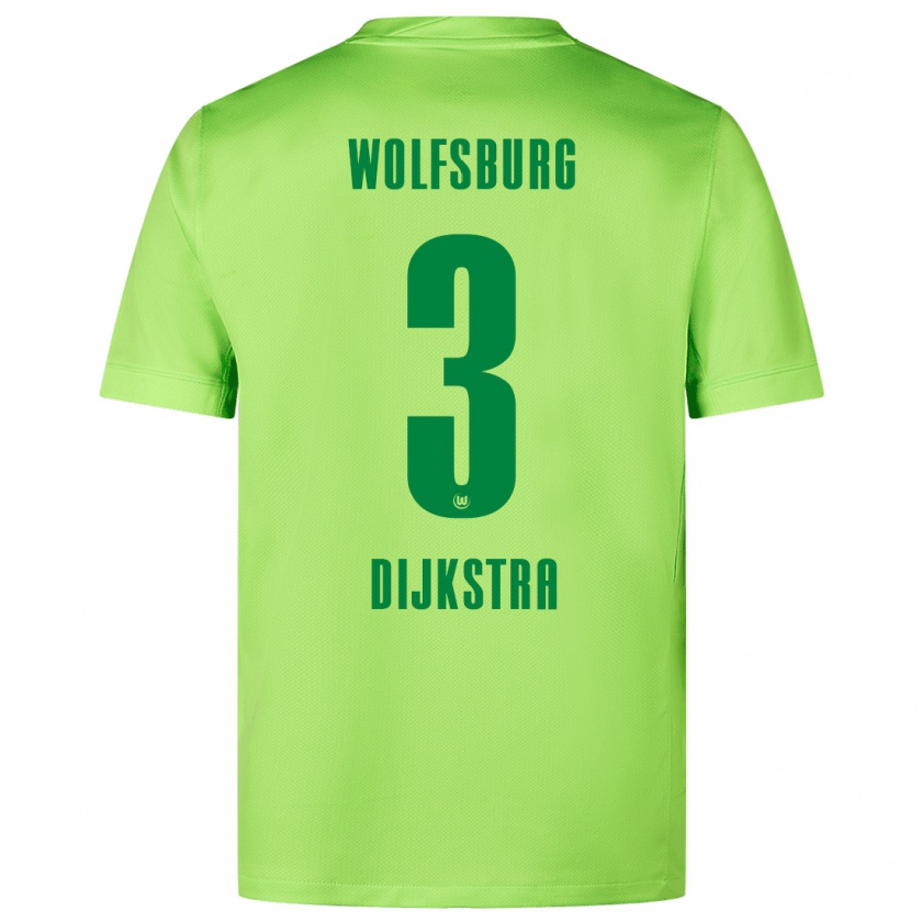 Kandiny Kinder Caitlin Dijkstra #3 Fluoreszierendes Grün Heimtrikot Trikot 2024/25 T-Shirt