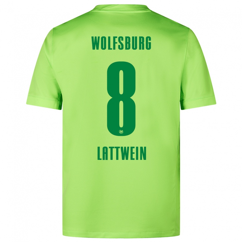 Kandiny Kinder Lena Lattwein #8 Fluoreszierendes Grün Heimtrikot Trikot 2024/25 T-Shirt