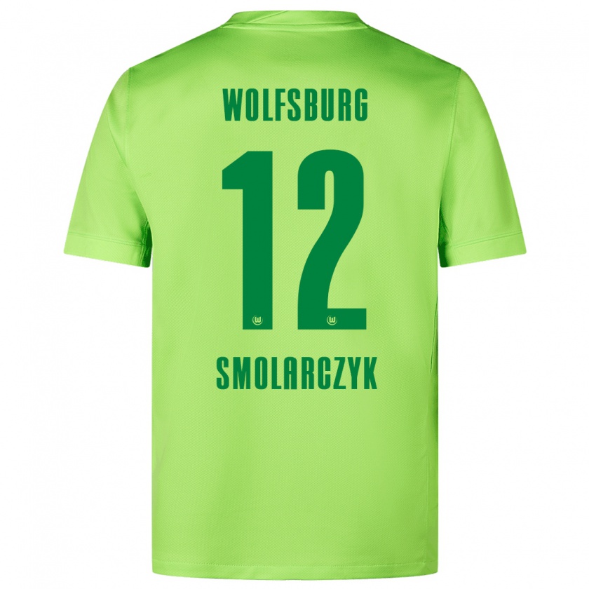 Kandiny Kinder Nelly Smolarczyk #12 Fluoreszierendes Grün Heimtrikot Trikot 2024/25 T-Shirt