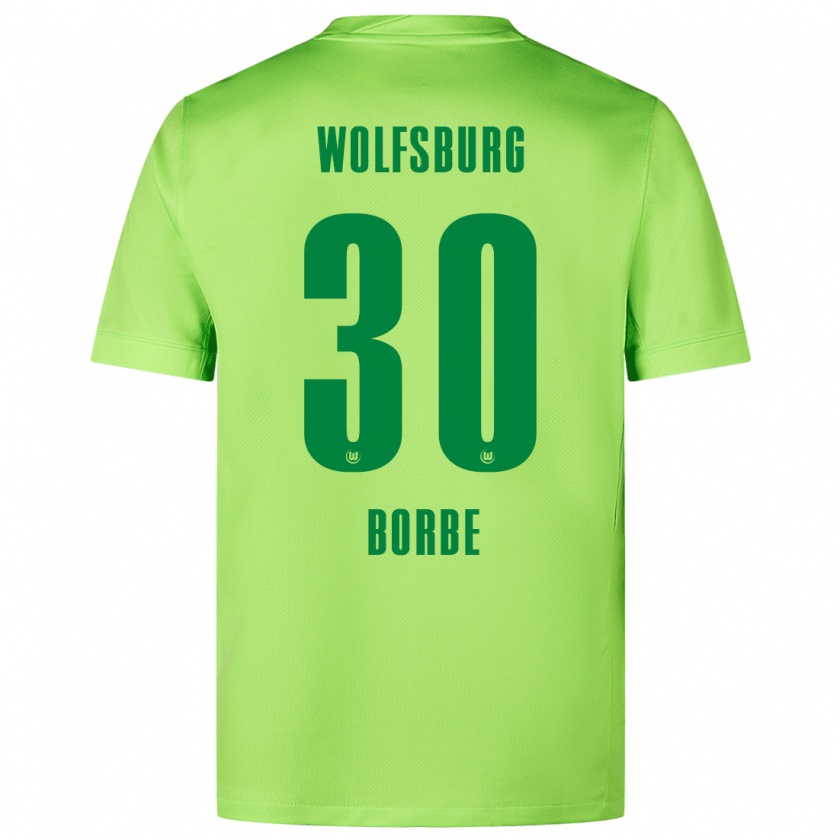 Kandiny Kinder Anneke Borbe #30 Fluoreszierendes Grün Heimtrikot Trikot 2024/25 T-Shirt