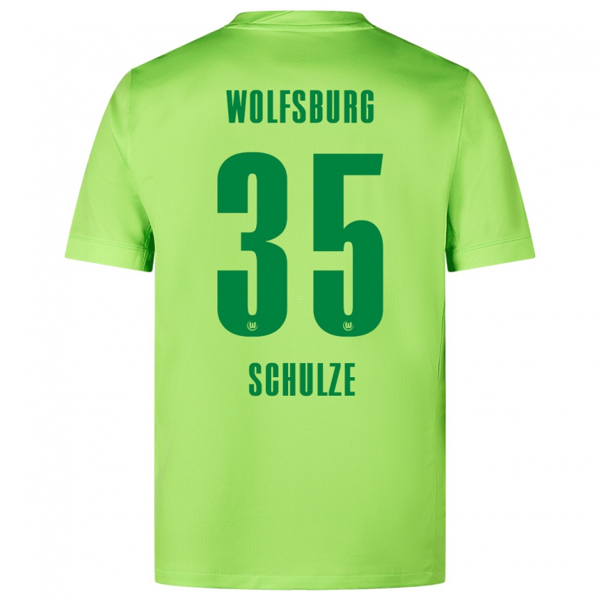 Kandiny Kinder Philipp Schulze #35 Fluoreszierendes Grün Heimtrikot Trikot 2024/25 T-Shirt