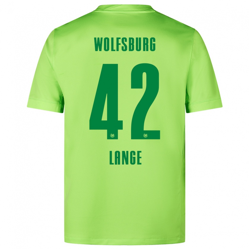 Kandiny Kinder Felix Lange #42 Fluoreszierendes Grün Heimtrikot Trikot 2024/25 T-Shirt