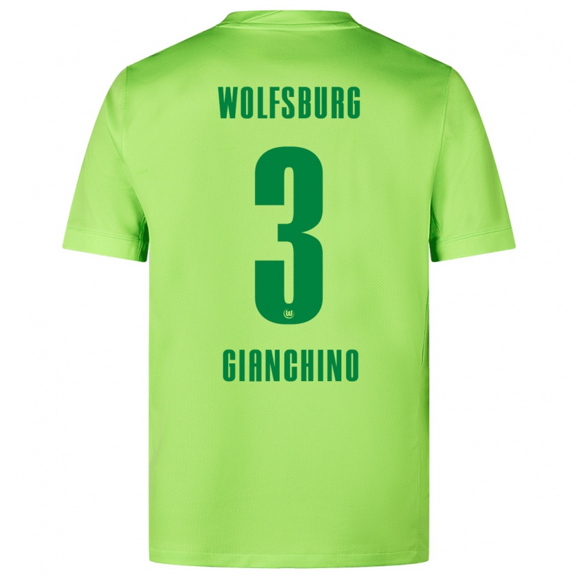 Kandiny Kinder Michele Gianchino #3 Fluoreszierendes Grün Heimtrikot Trikot 2024/25 T-Shirt