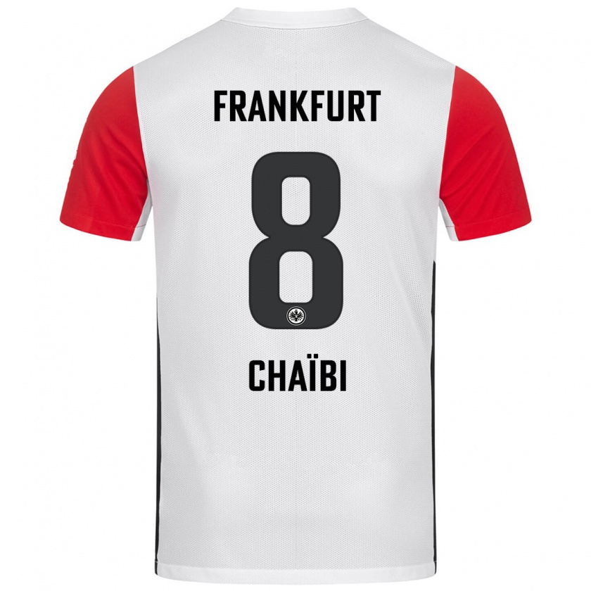 Kandiny Kinder Farès Chaïbi #8 Weiß Rot Heimtrikot Trikot 2024/25 T-Shirt