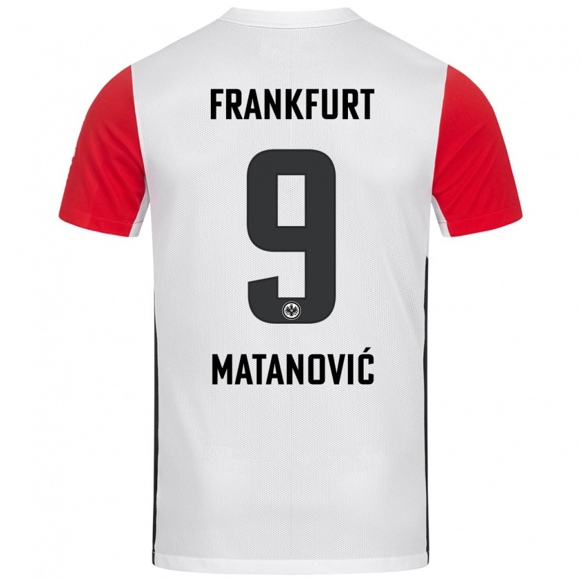 Kandiny Kinder Igor Matanovic #9 Weiß Rot Heimtrikot Trikot 2024/25 T-Shirt