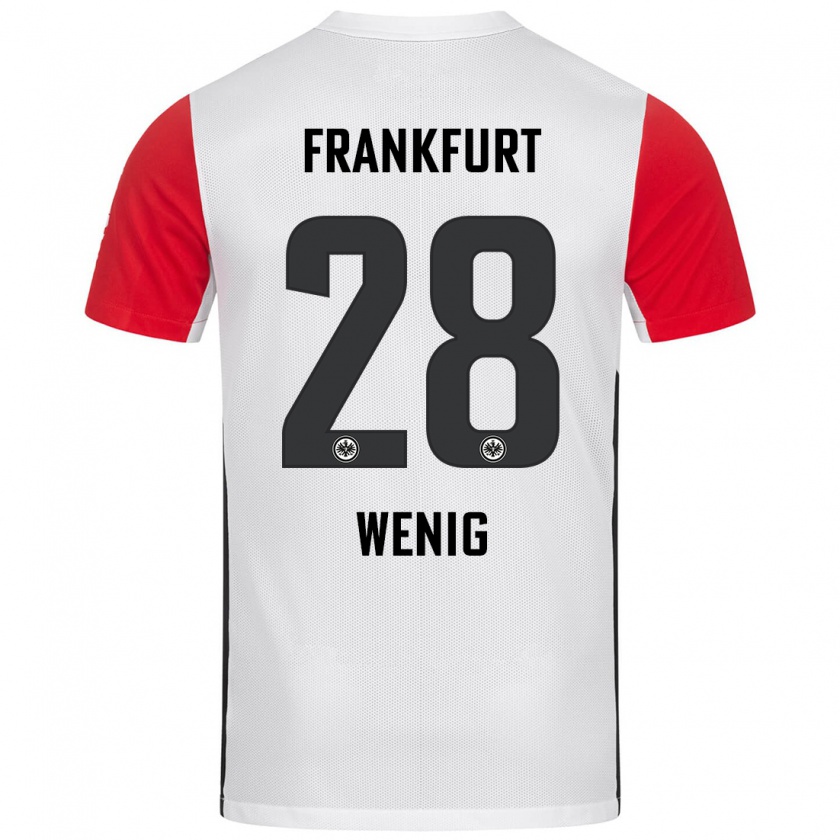 Kandiny Kinder Marcel Wenig #28 Weiß Rot Heimtrikot Trikot 2024/25 T-Shirt