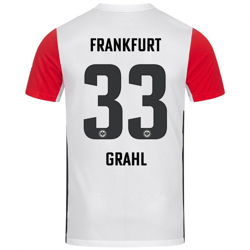 Kandiny Kinder Jens Grahl #33 Weiß Rot Heimtrikot Trikot 2024/25 T-Shirt